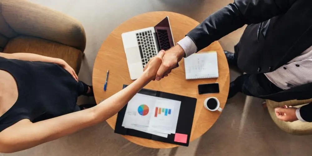 business people shaking hands