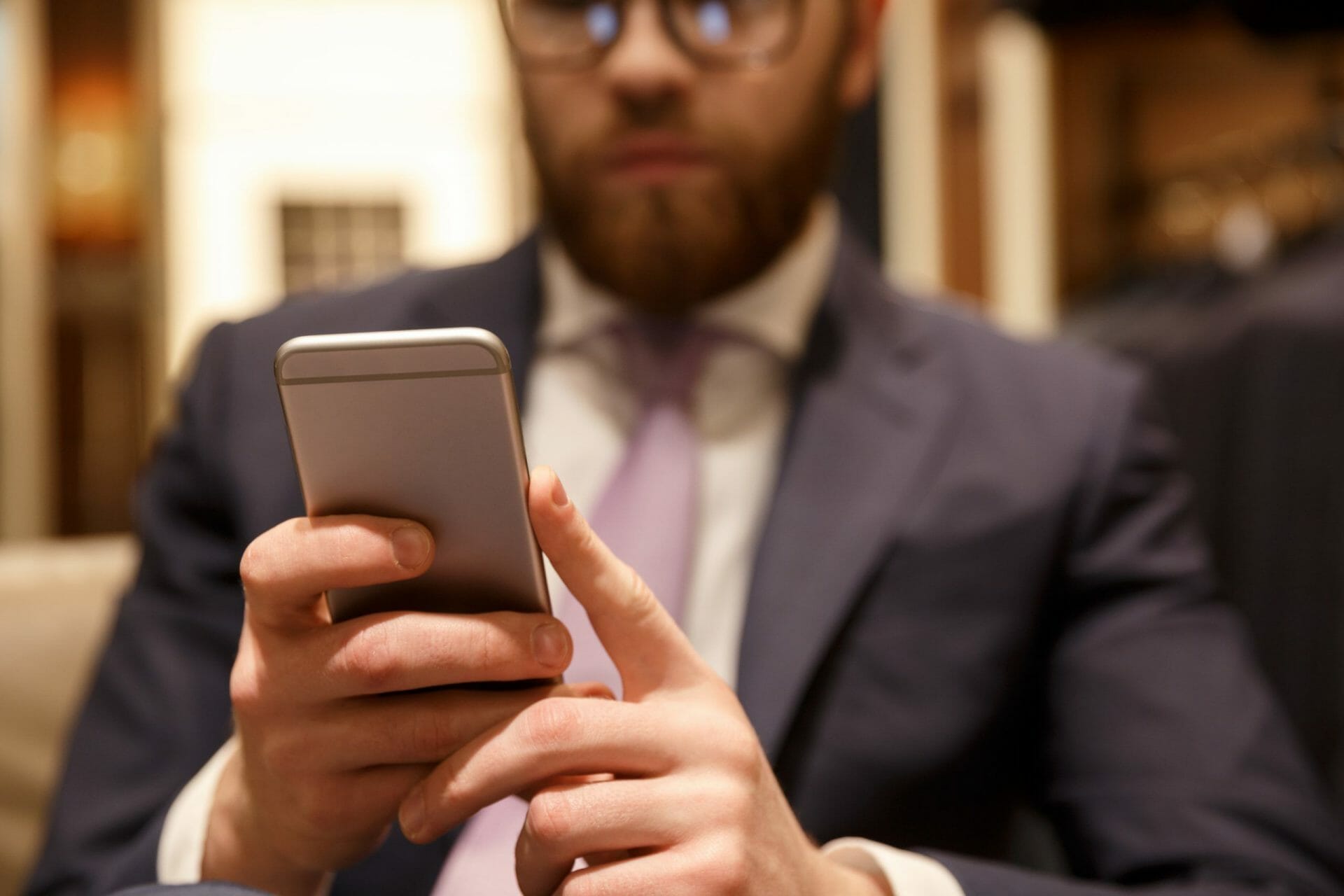salesperson on his phone
