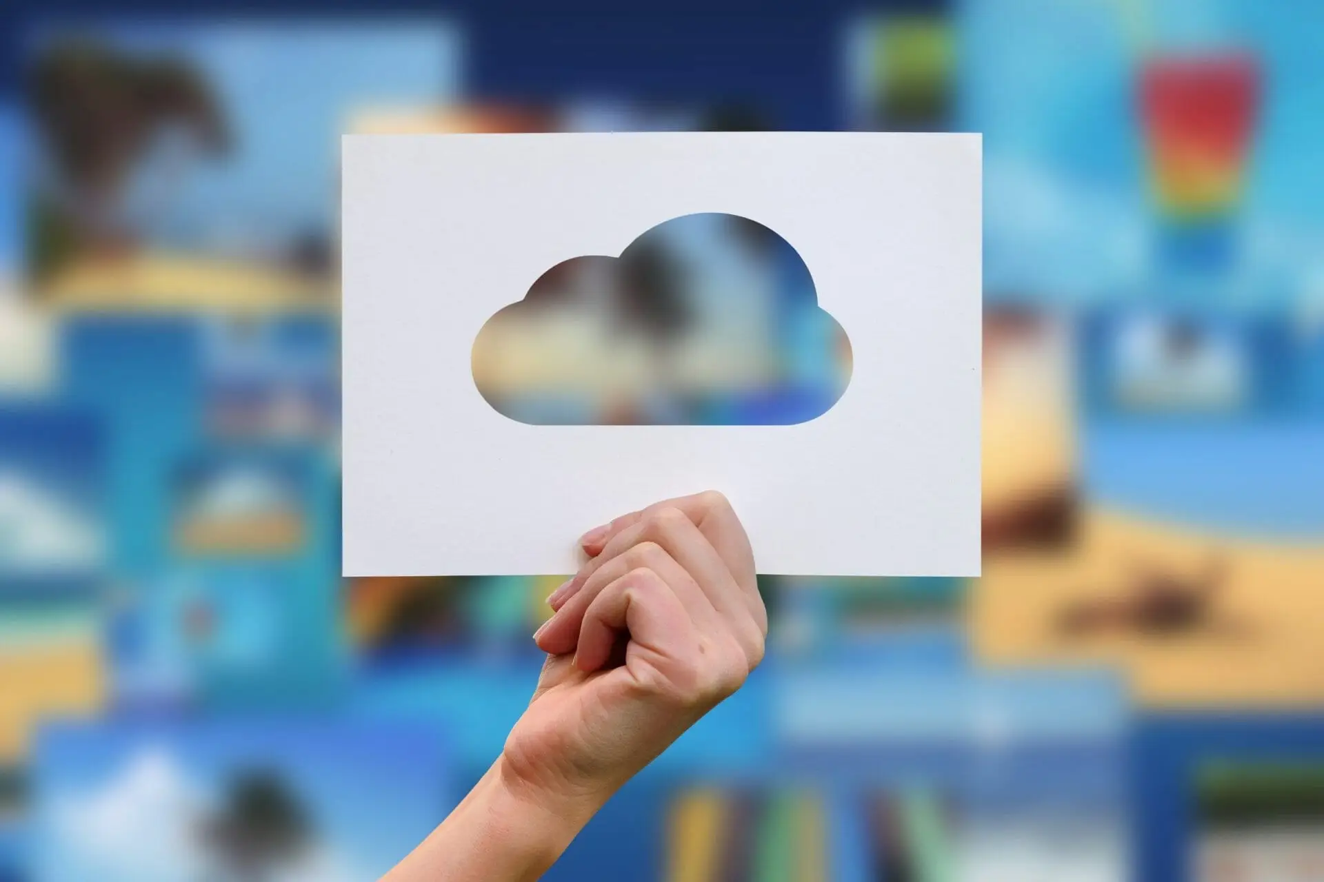 cloud blurred background