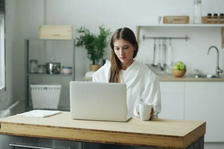 woman working in kitchen