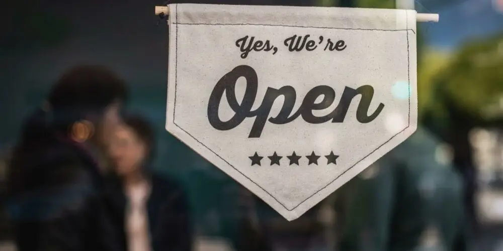 open sign