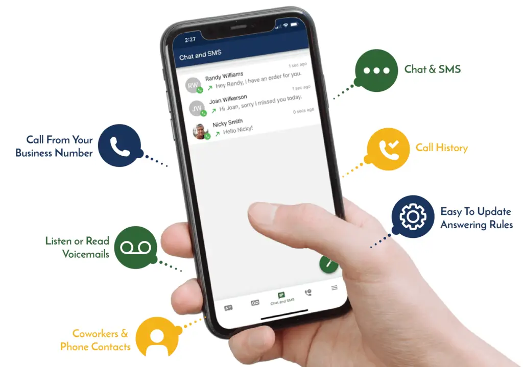 business phone app features work from anywhere