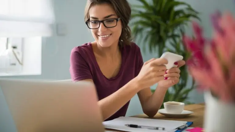 woman using a remote work solution