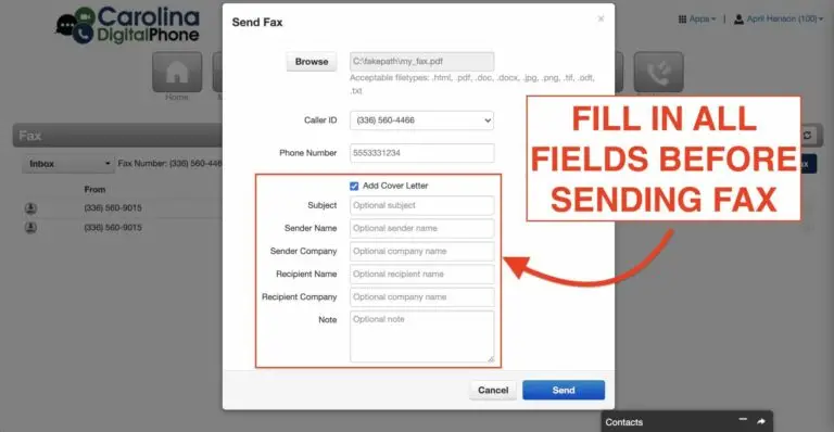 fill out fields